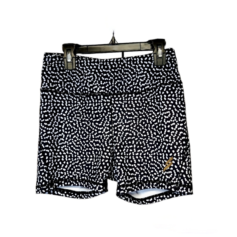 Doyoueven Speckled/Dalmation Workout Shorts NWOT Sz Sm